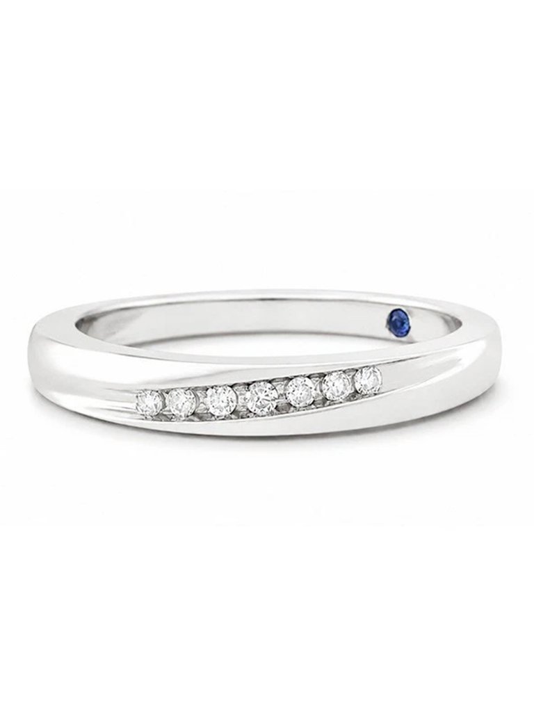 Genuine Diamonds Band 10k White Gold Ring